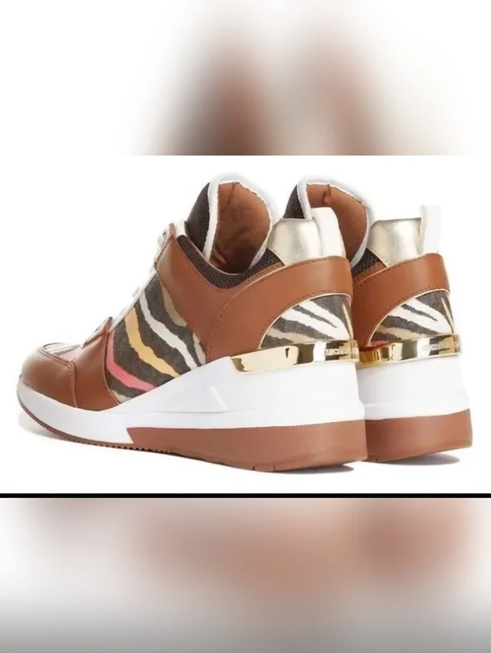 Michael Kors Brown Multicolor Platform Sneaker